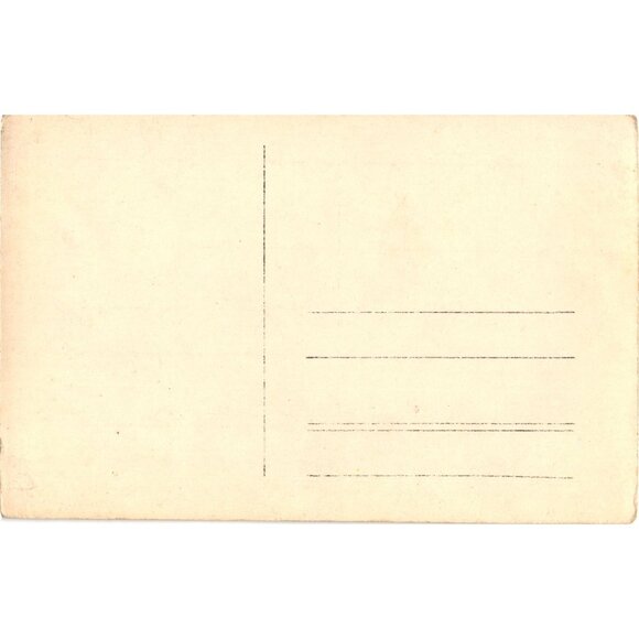 Saint Christopher Religious Vintage Postcard Black White Print Decorative Border - Picture 2 of 2